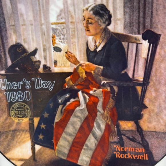 1980 Knowles Norman Rockwell Mother's Day Collectible Plate Porcelain China 8.5" - Picture 3 of 4